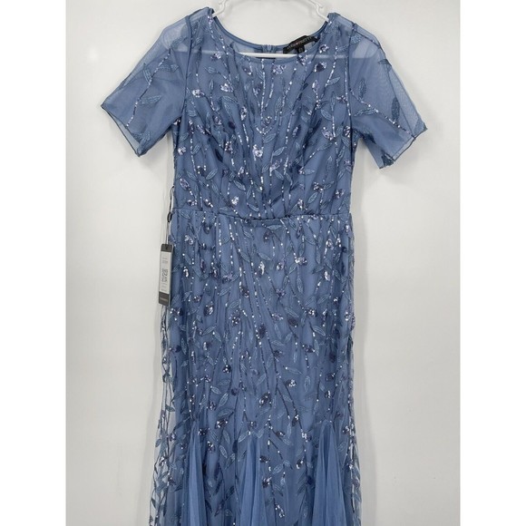 Ever Pretty Formal Long Sequin Sparkly Dress Purple Blue Size L (8) - Picture 2 of 9